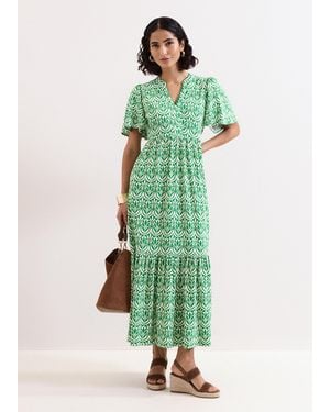 Phase Eight Shakira Printed Jersey Midiaxi Dress - Green