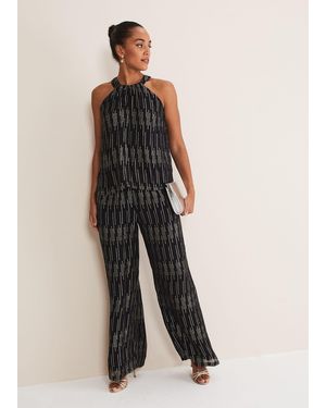 Phase Eight Eula Lurex Trouser Co-Ord - Natural