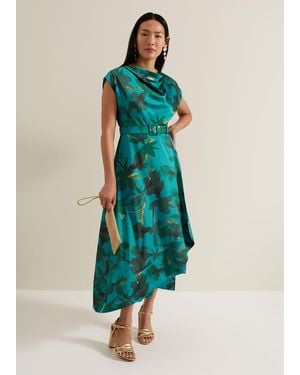 Phase Eight Sabrianna Print Midi Dress - Blue