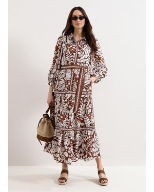 Phase Eight Coralie Printed Maxi Dress - Natural