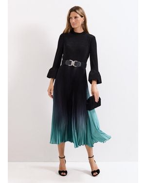 Phase Eight Meloni Ombre Pleat Skirt Dress - Multicolour