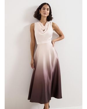 Phase Eight Cheryl Cowl Neck Ombre Maxi Dress - White