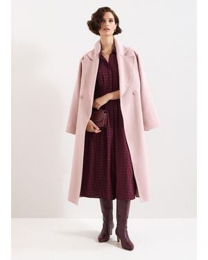 Phase Eight Darcy Double Faced Wool Coat - Pink