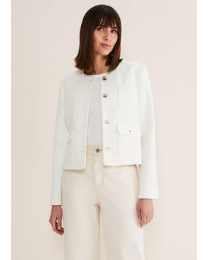 Phase Eight Ripley Tweed Jacket - Natural