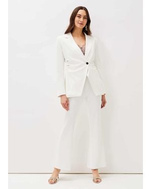 Phase Eight Solange Flared Suit Trousers - White