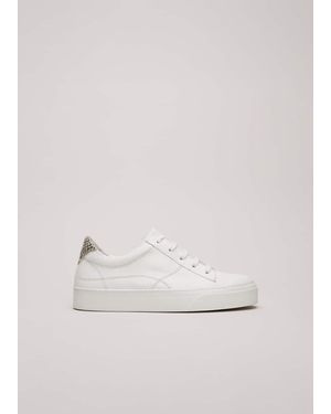 Phase Eight Leather Trainers - Natural