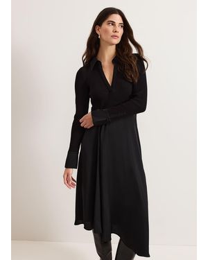 Phase Eight Valeria Satin Woven Dress - Black