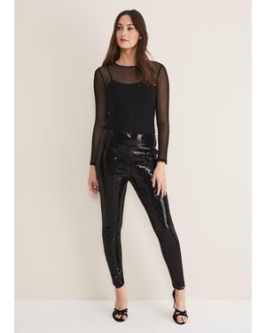 Phase Eight Ausha Sequin Leggings - Natural