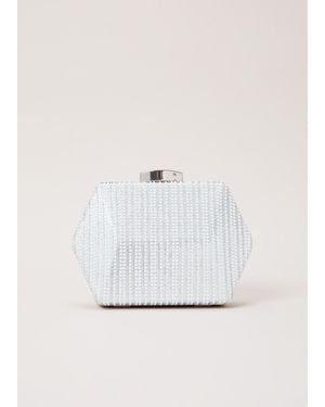 Phase Eight Sparkle Clutch Bag - White