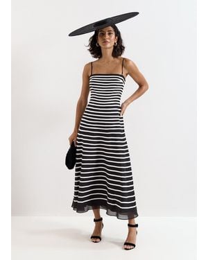 Phase Eight Laurel Stripe Maxi Dress - White