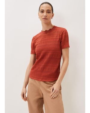 Phase Eight Ayah Fitted Lace Top - Red