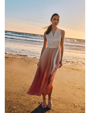 Phase Eight Sloane Cross Front Midaxi Dress - Natural