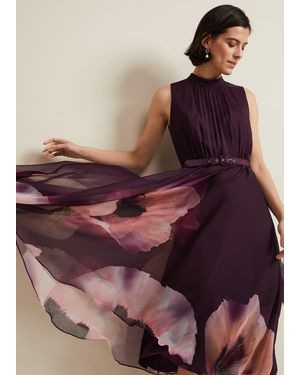 Phase Eight Bethany Placement Print Midi Dress - Purple