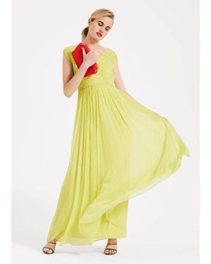 Phase Eight Marion Crinkle Maxi Dress - Yellow