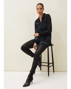 Phase Eight Erica Snake Skin Leggings - Black