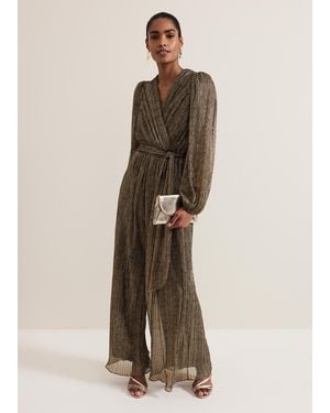 Phase Eight Alli Textured Jumpsuit - Natural