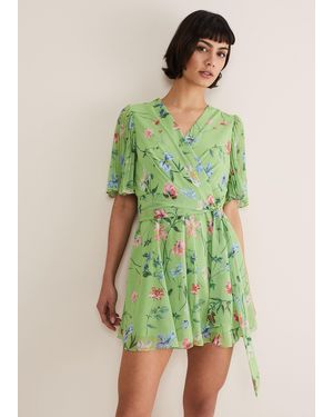 Phase Eight Astoria Floral Playsuit - Green