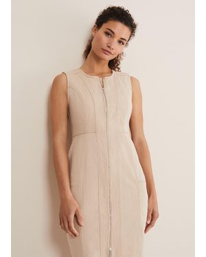 Phase Eight Denise Denim Bodycon Dress - Natural