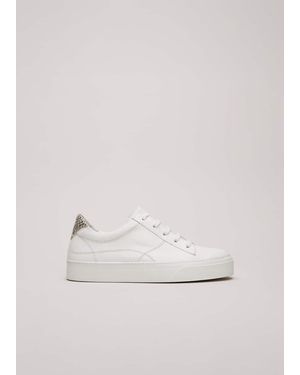 Phase Eight Leather Trainers - Natural