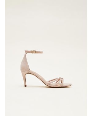 Phase Eight Suede Knotted Barely There Sandal - Natural