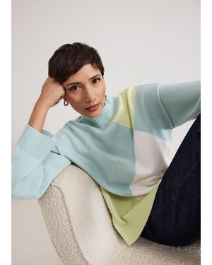 Phase Eight Darla Argyle Jumper - Blue