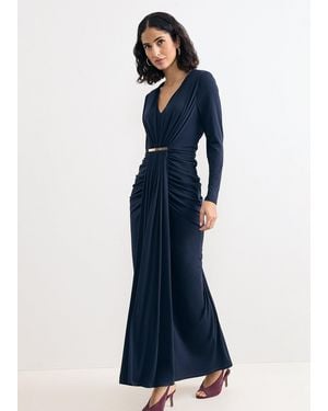 Phase Eight Petite Katharine Long Sleeve Maxi Dress - Blue