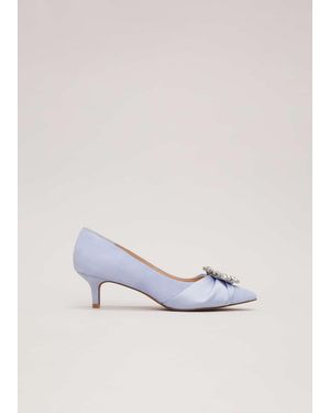 Phase Eight Embellished Kitten Heel Shoes - White