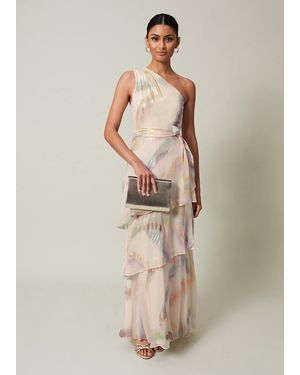 Phase Eight Sonia One Shoulder Silk Maxi Dress - Natural