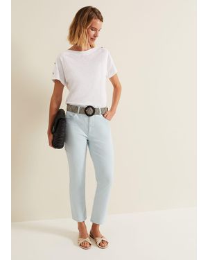 Phase Eight Lindsey Cropped Straight Leg Jeans - Natural