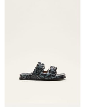 Phase Eight Animal Double Buckle Sandal - White