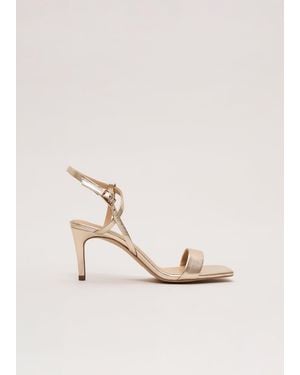 Phase Eight Metallic Strappy Sandals - Natural