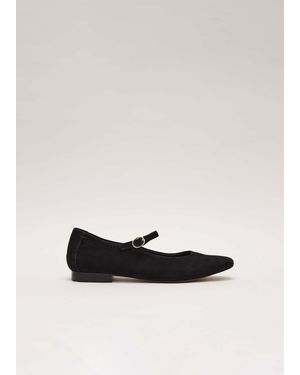 Phase Eight Leather Square Toe Mary Jane - White