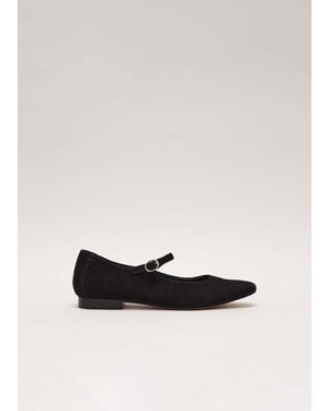 Phase Eight Leather Square Toe Mary Jane - White