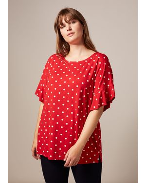 Phase Eight Lois Spot Top - Red
