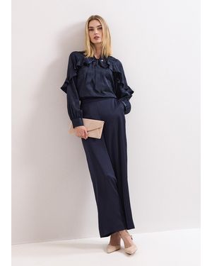 Phase Eight Beccy Satin Trouser - Blue