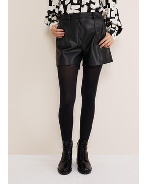 Phase Eight Hadley Pleather Shorts - Black