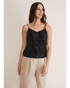 Phase Eight Ivy Sequin Camisole - Black