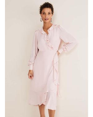 Phase Eight Daisy Ruffle Midi Dress - Pink