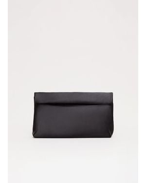 Phase Eight Satin Rollover Clutch - Black