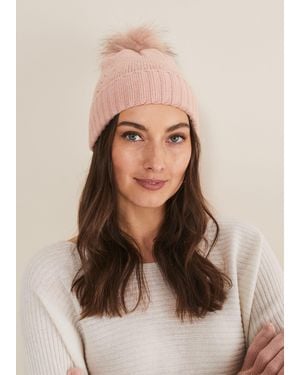 Phase Eight Sparkle Bobble Hat - Natural