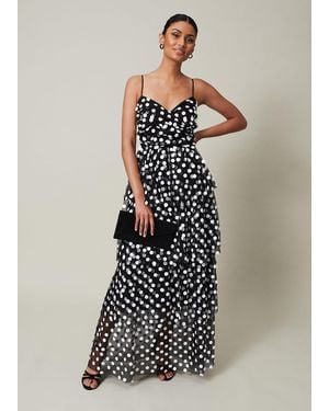 Phase Eight Avianna Sequin Tulle Maxi Dress - White