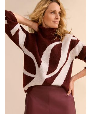 Phase Eight Stephanie Swirl Jumper - Brown