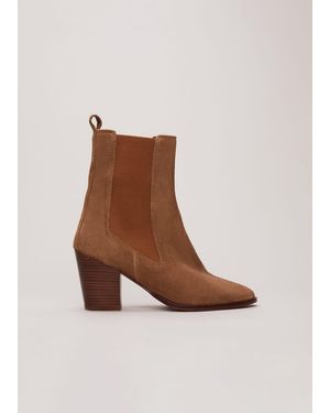 Phase Eight Suede Cowboy Boots - Brown
