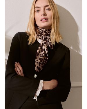 Phase Eight Leopard Print Scarf - Blue