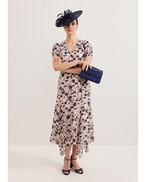 Phase Eight Verity Filcoupe Floral Dress - White