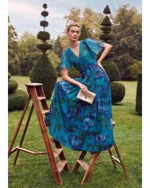 Phase Eight Skylar Floral Maxi Dress - Blue