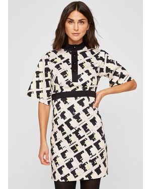 Phase Eight Dulcie Print Dress - White