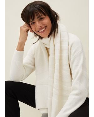 Phase Eight Zeny Zebra Jacquard Scarf - Natural
