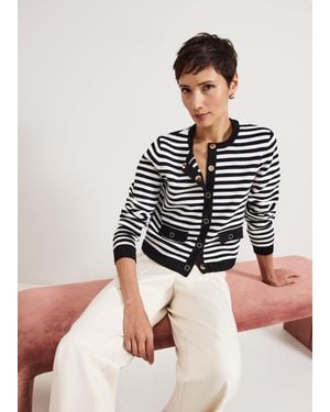 Phase Eight Evie Stripe Knit Jacket - Multicolour