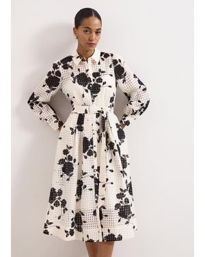 Phase Eight Natalie Floral Shirt Dress - Natural